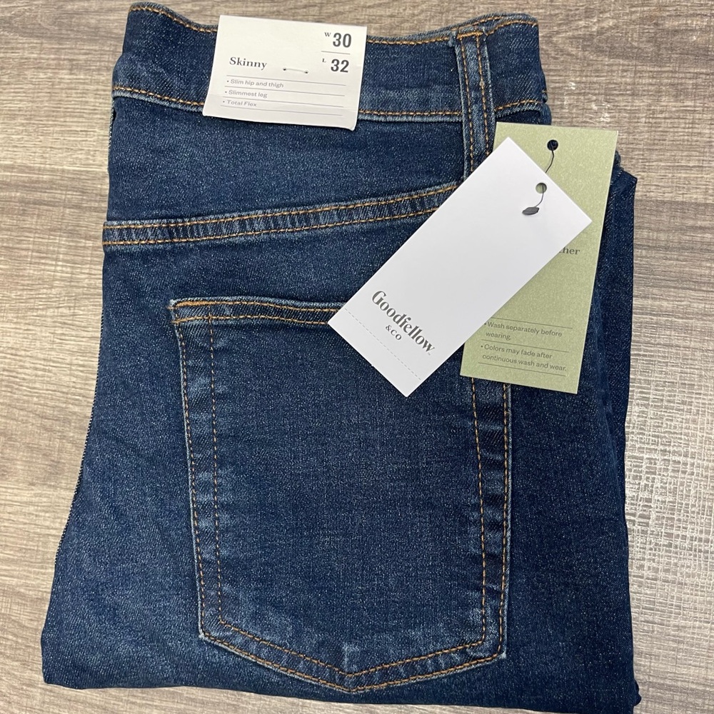 Goodfellow & Co Men's Dark Blue Skinny Jeans 30x32